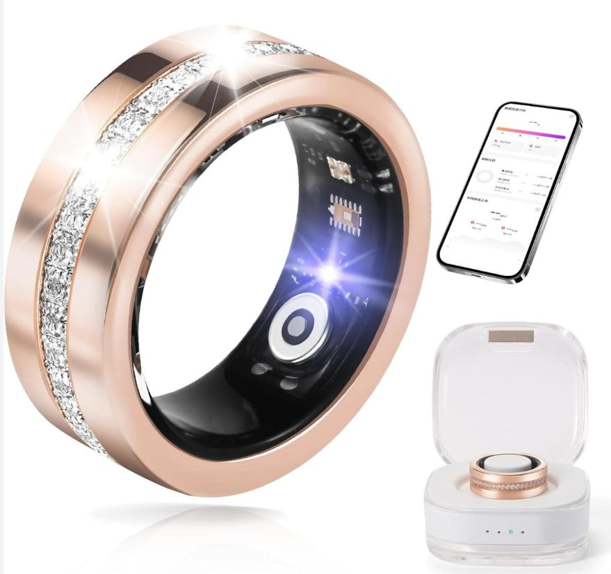 New Rose Gold Diamond Smart Ring - 5 - CJ