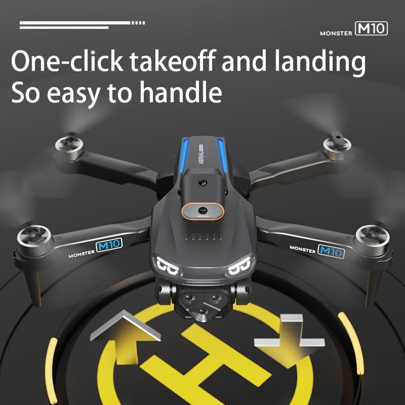 M10 Drone With Screen Control, Brushless Remote Control, Foldable Optical Flow Positioning  Toy