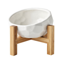 Pet bowl oblique mouth cat bowl food bowl dog bowl method bucket food bowl - 0 - CJ - White - CJJJCWMY01524 - White