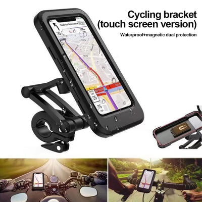 Waterproof Motorcycle Bike Mobile Phone Holder Magnetic Universal Bicycle GPS 360 Degree Swivel Adjustable Motorcycle Cellphone Holder - 5 - CJ