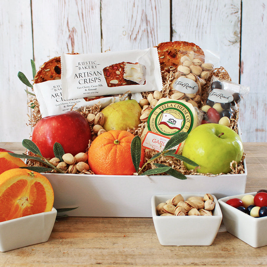 Orchard Bounty: Fruit & Cheese Gift Box - GreatArrivals