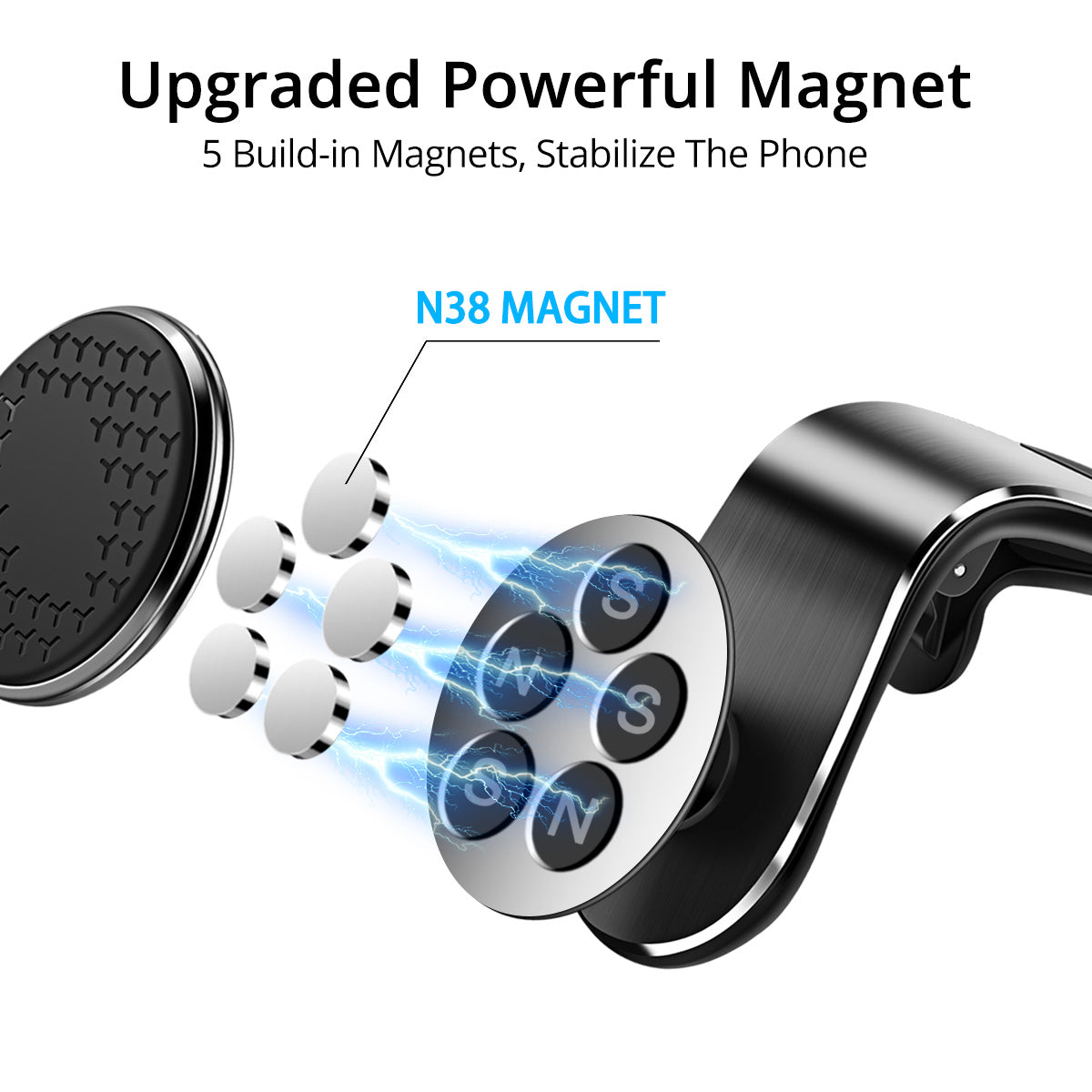 Magnetic Car Phone Holder Air Vent Magnet Mount Smartphone Phone Holder Car Rotation Bracket - 0 - CJ