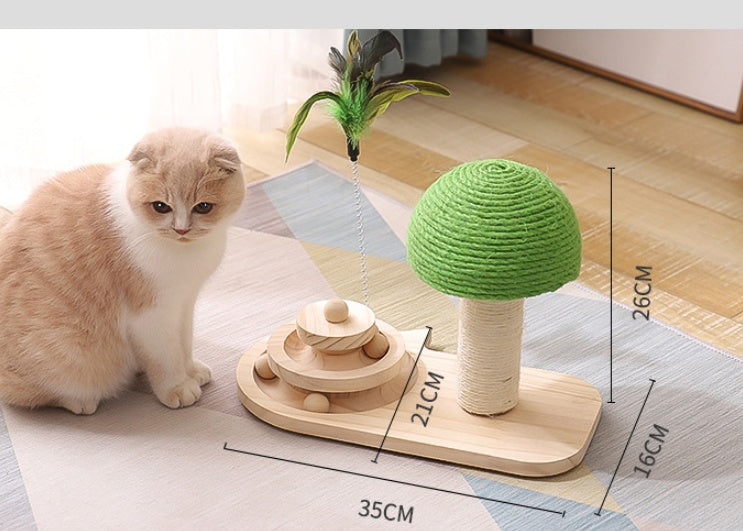 Pet Cat Tree Toys Cat Scratch Post Pet Furniture Scratching Post Cats Claw Scratcher Double Sisal Balls Cat Accessories - 0 - CJ