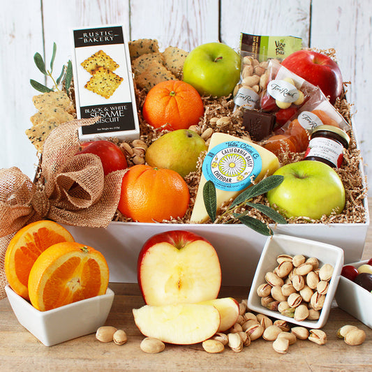 Epicurean Delight: Fruit & Cheese Gift Box - GreatArrivals