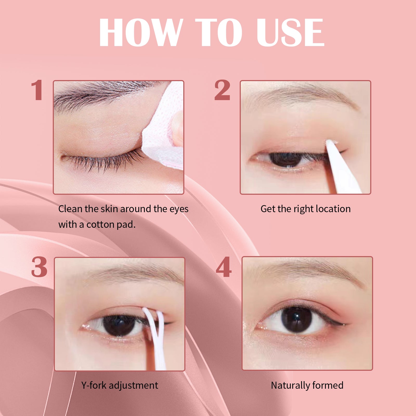 EELHOE Lace Non - trace Double Eyelid Tape, Natural Non - trace Non - glue Lace Double Eyelid Tape - 5 - CJ