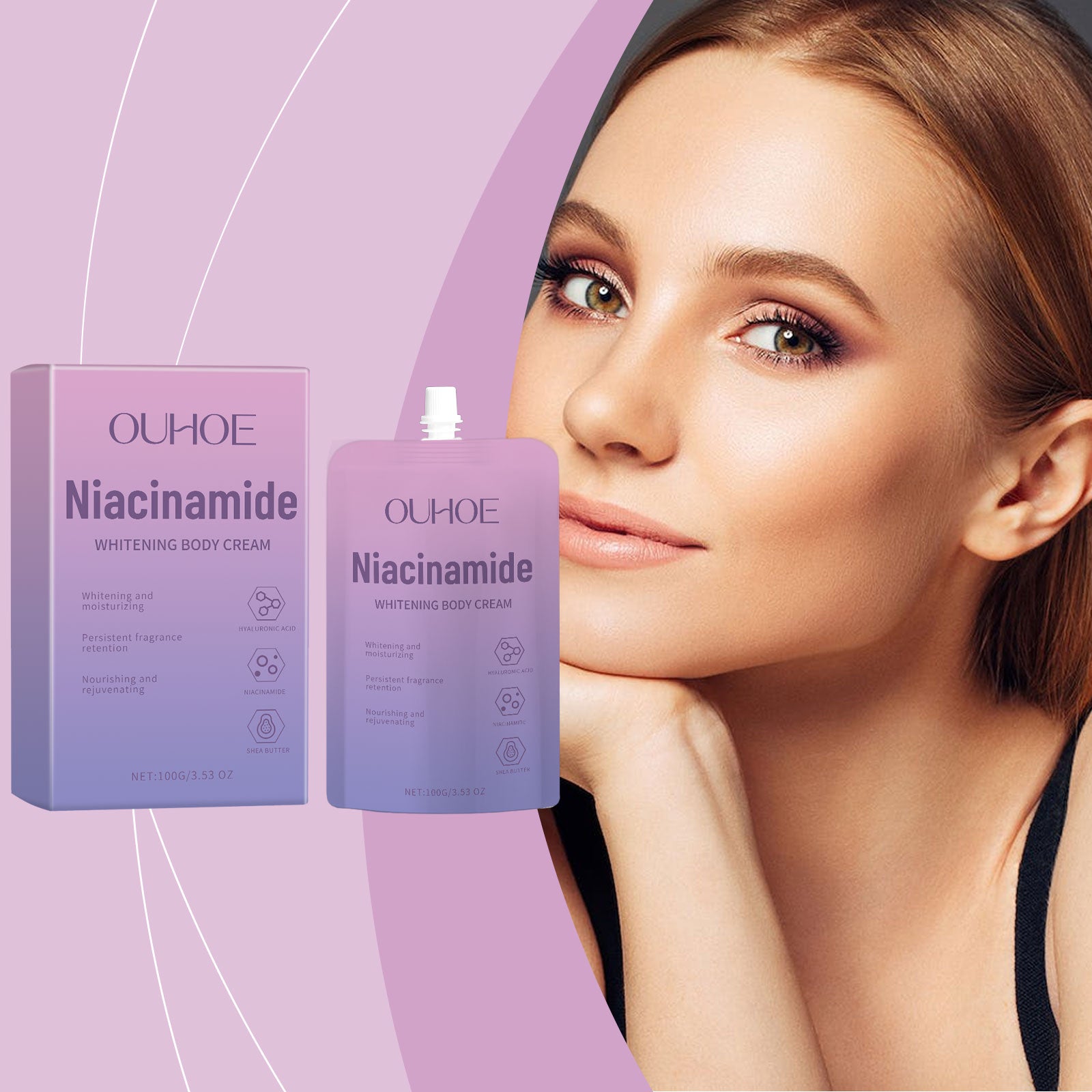 OUHOE Nicotinamide Brightening Body Cream, Moisturizes Even Skin Tone, Firming And Relieving Dry Body Lotion - 5 - CJ