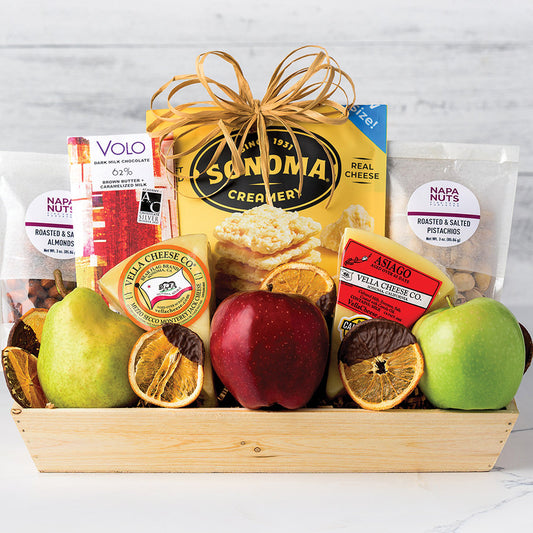 Warm Wishes: Fruit & Gourmet Greetings Gift Box - GreatArrivals