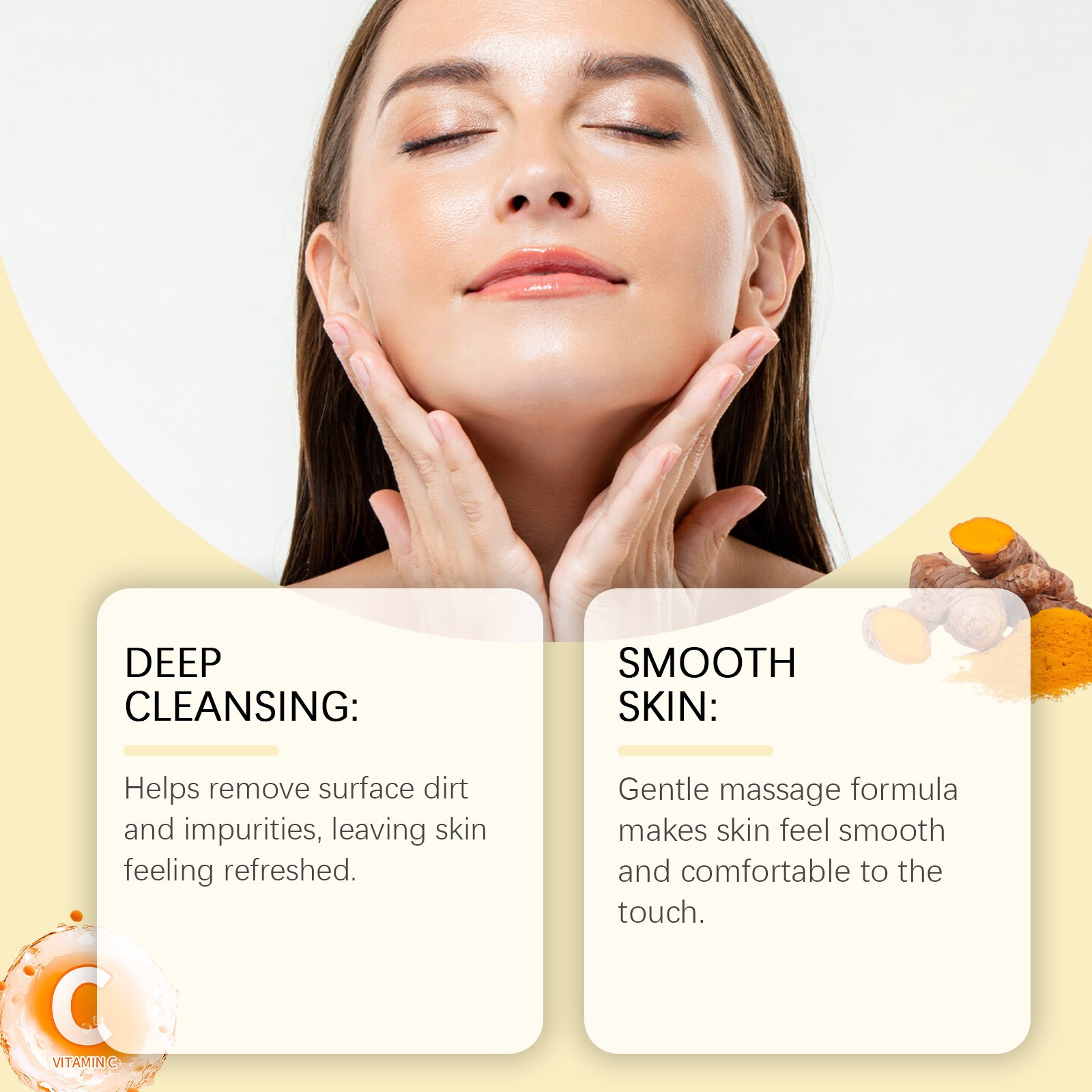 OUHOE Turmeric Exfoliating Facial Scrub, Gently Repair Dead Skin Exfoliating Bright And Smooth Skin - 5 - CJ