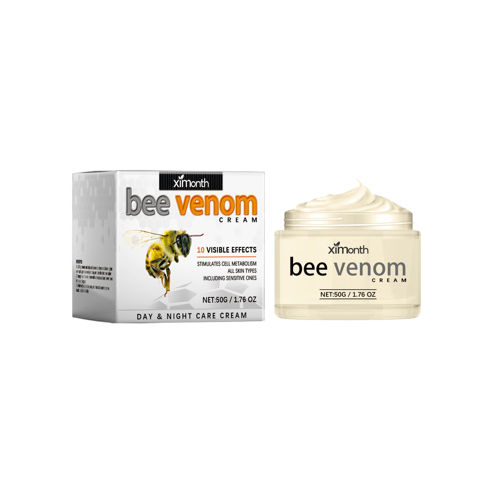 Ximonth Bee - Venom Anti - Wrinkle Firming Face Cream Moisturizes, Hydrates, Lightens, Brightens And Lifts Fine Lines - 5 - CJ