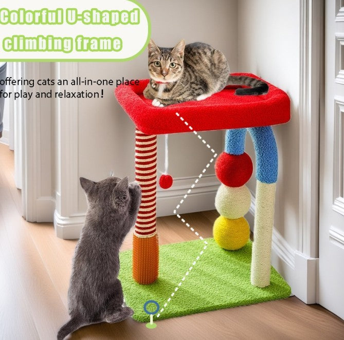 Cat Tree With Built-in Bed - Multi-Function Cat Furniture With Sisal Scratcher, Interactive Toys, And Cozy Resting Spots For Cats