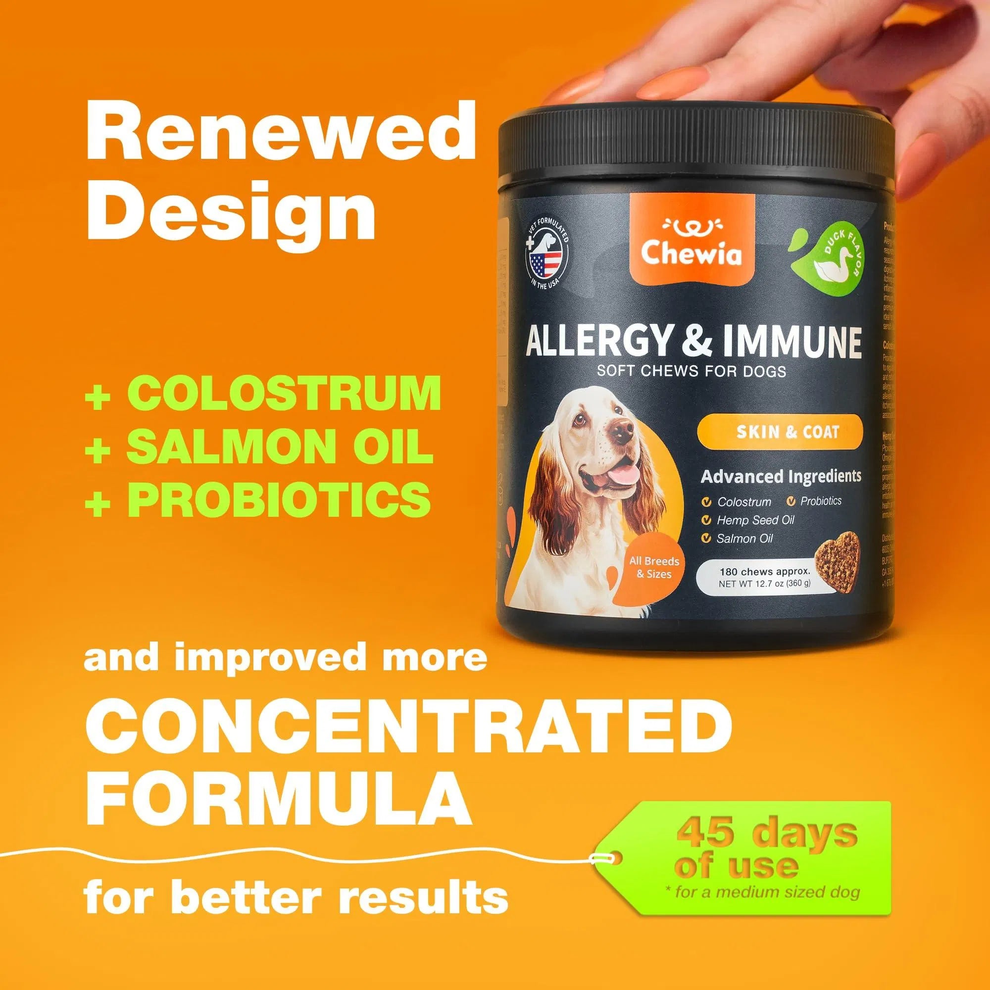 Dog Allergy Relief Chews Itch Relief For Dogs Anti Itch Dog Allergy Chews US Formulated Dog Itching Skin Relief With Salmon Oil Immune Health Seasonal Allergies & Hot Spots Support Treats - 5 - CJ