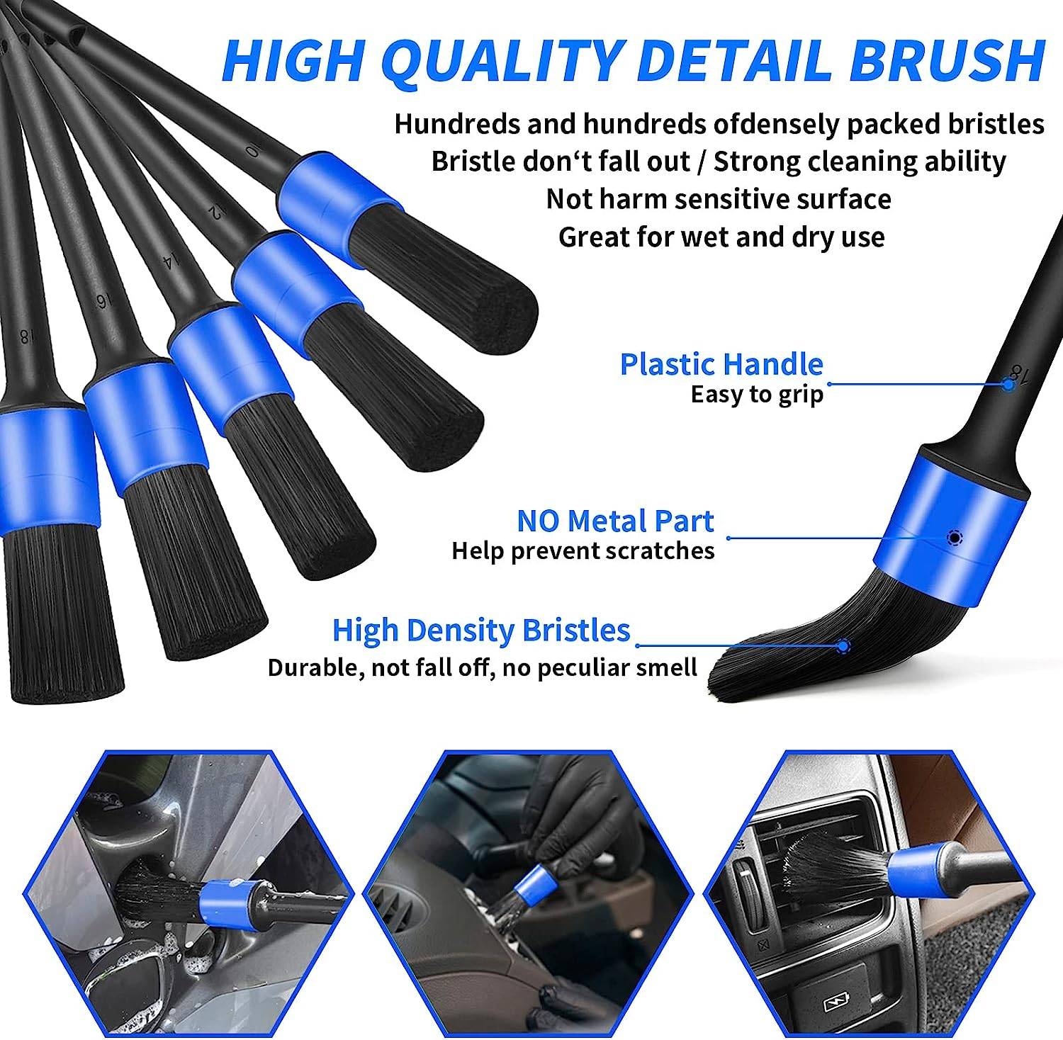 17Pcs Car Detailing Brush Set Drill Not Include - 5 - CJ