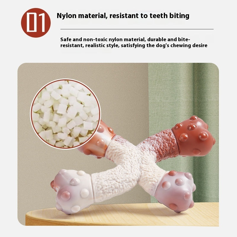 Polka Dot Bone 3 - piece Set Medium Large Chewing Bite - resistant Dog Toy - 0 - CJ