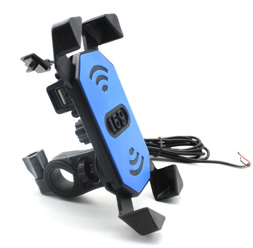 Motorcycle mobile phone holder shockproof with electric universal charger - 0 - CJ