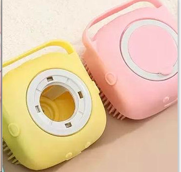 Silicone Dog Bath Massage Gloves Brush Pet Cat Bathroom Cleaning Tool Comb Brush For Dog Can Pour Shampoo Dog Grooming Supplies - 0 - CJ