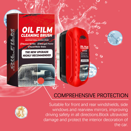Automotive Oil Film Cleaning Brush, Windshield Cleaner Tool, All In One Wipe On Oil Film Remover, Car Glass Oil Film Cleaner With Reusable Foam Sprayer - 5 - CJ