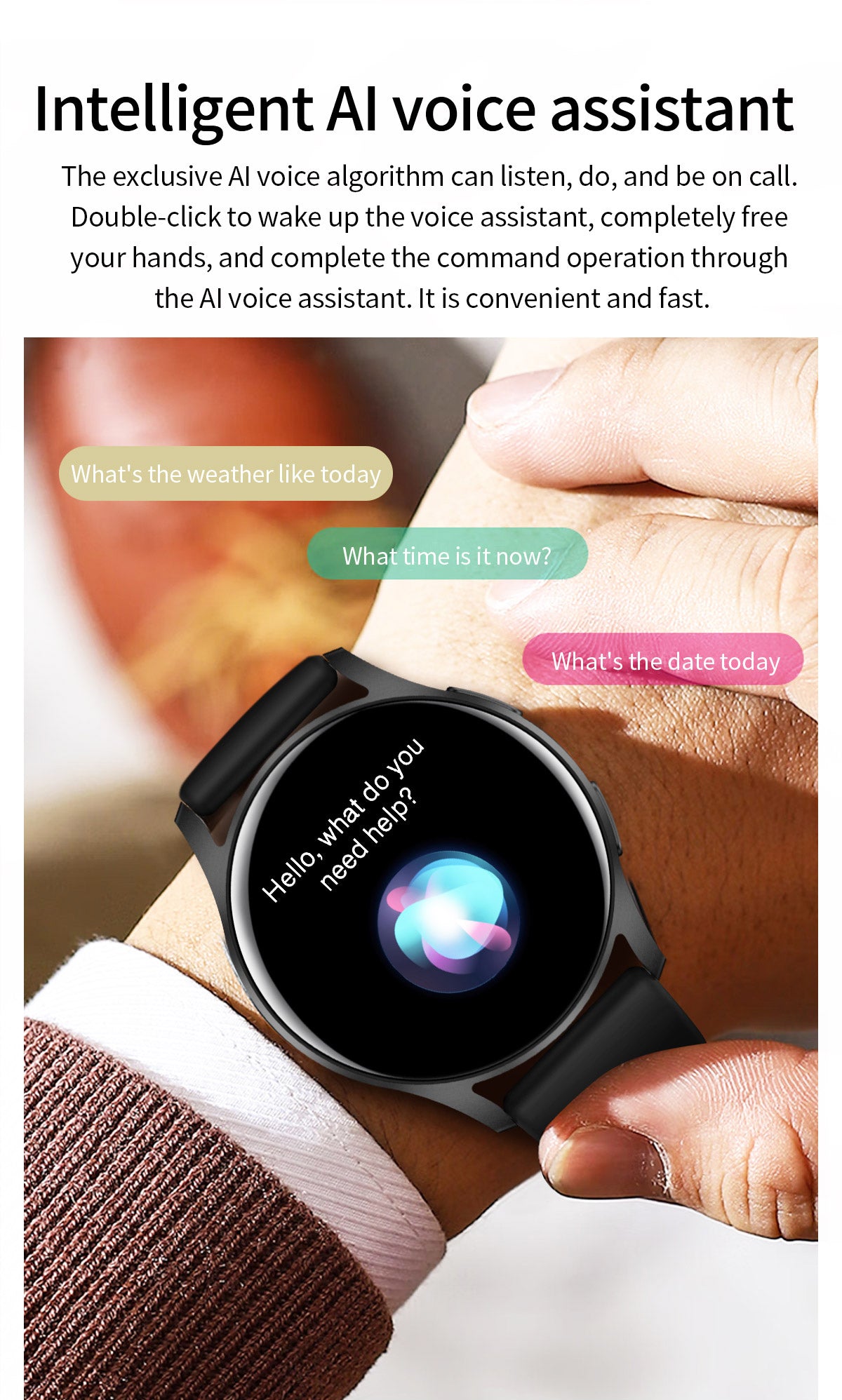 Trendy Smart Watch, Smart Watch For Men And Women, Make,answer Calls, Wireless Smart Watch, Fitness Tracker With Calorie Tracker, Pedometer, Text Notifications, Compatible With IPhone And Android, Per - 5 - CJ