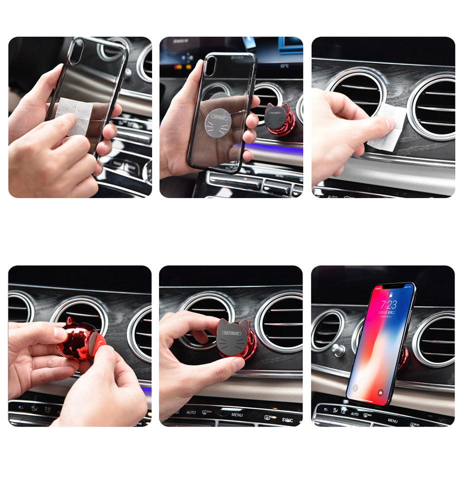 OATSBASF Universal Car Holder for Cellphone 360 Degree GPS Magnetic Mobile Phone Holder for Xiaomi Redmi Note 7 Magnetic Mount Holder - 0 - CJ