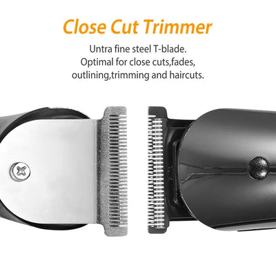 Men Electric Hair Clipper Trimmer Rechargeable Beard Shaver Razor Nose Trimmer Set - 5 - CJ