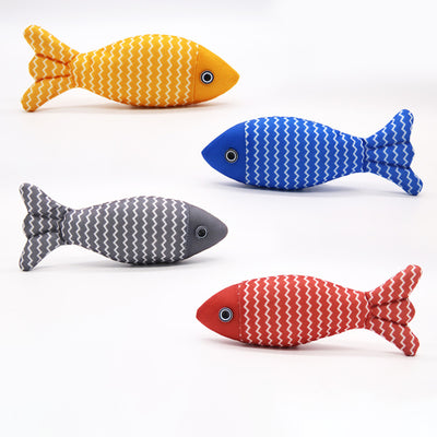 Burlap Fish Catnip Cat Toy, Throw Pillow, Teething Cat Toy, Fancy Cat Toy, Tough Bite, Sturdy Cat Toys Catnip Crinkle Sound Toys Soft And Durable, Interactive Cat Kicker Toys For Indoor Kitten - 5 - CJ