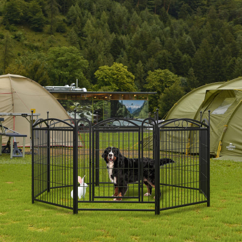 32 Inch 8 Panel Metal Dog Fence Pet Outdoor Playpen - 5 - CJ