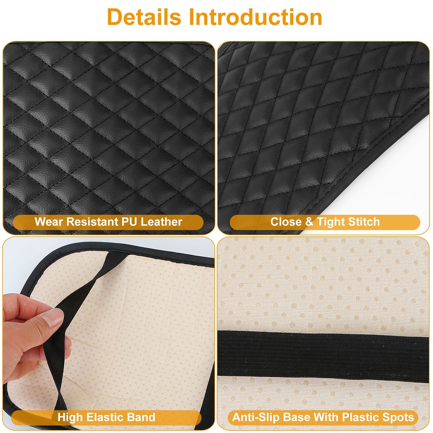 1Pc Car Armrest Pad Cover PU Leather Auto Center Console Seat Box Cover Protector Car Accessories Armrest Cushion Pad Fit For Vehicle SUV Truck Car - 5 - CJ