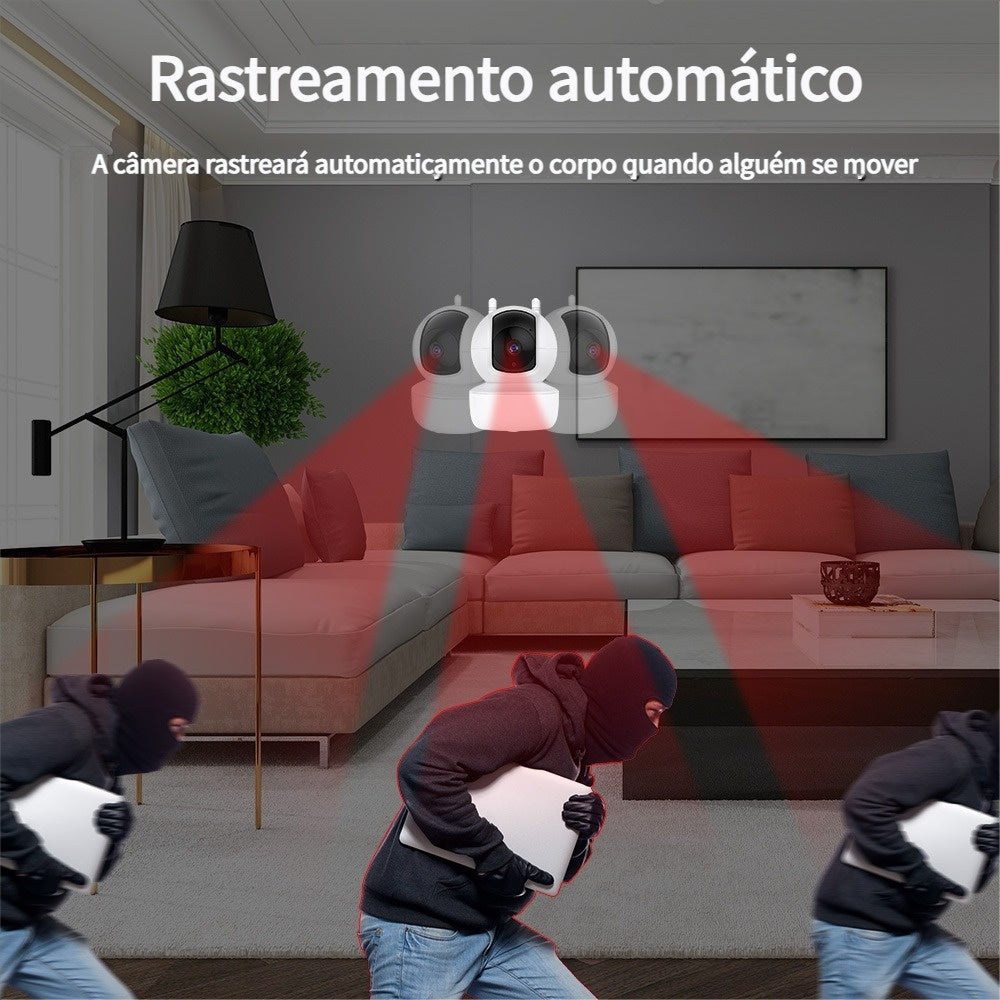 Yoosee Panoramic IP Security Camera Lamp Wifi 1080p Spy Camera White - 5 - CJ