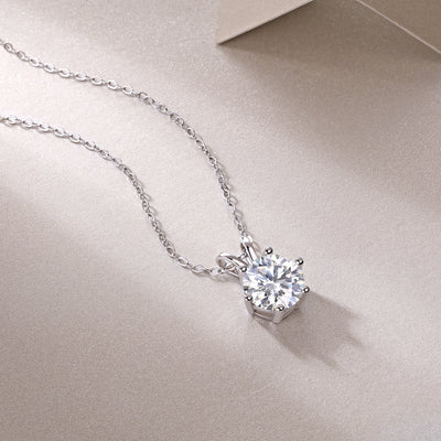 1Romantic Mark Luxury Fashion Diamond Pendant Necklace Set With Mosan Diamond Silver Ornaments Prohibit TikTok sales - 5 - CJ