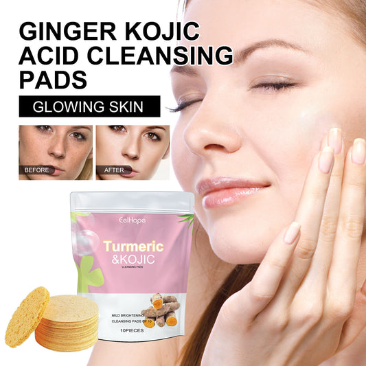 EelHope Turmeric Cleansing Pad Deep Cleansing Pore Refining Acne Blemish Reducing Facial Brightening - 5 - cjdropshipping
