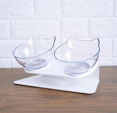New Inclined Food Cat Ear Oblique Mouth Transparent Single Pet Bowl - 0 - CJ - E - Q1pc - CJJJCWMY00452 - E - Q1pc