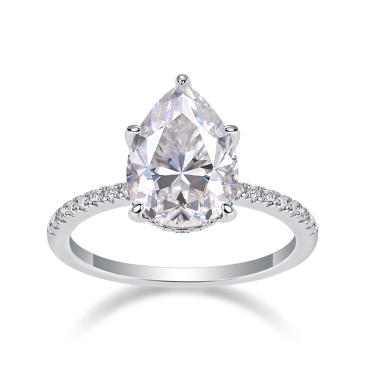 1Light And Shadow - A Fashionable Diamond Jewelry Piece Set With Moissanite S925 Sterling Silver And Platinum Diamond Ring Prohibit TikTok sales - 5 - CJ