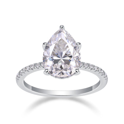 1Light And Shadow - A Fashionable Diamond Jewelry Piece Set With Moissanite S925 Sterling Silver And Platinum Diamond Ring Prohibit TikTok sales - 5 - CJ