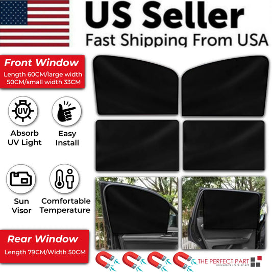 4X Magnetic Car Side Front Rear Window Sun Shade Cover Mesh Shield UV Protection - 5 - cjdropshipping