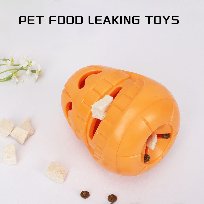 Interactive Dog Chew Toy Halloween Pumpkin Shaped, Treat - Dispensing Funnel Toy For All Breed Sizes, Durable Thermoplastic Rubber Pet Puzzle Toy For Teething And Boredom - 5 - CJ