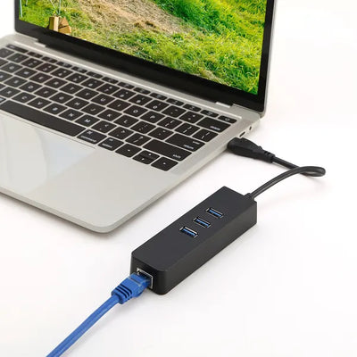 3 Ports USB 3.0 Hub Gigabit Ethernet Adapter 10/100/1000 Mbps Converter LAN RJ45 Wired USB Network Adapter - 5 - CJ