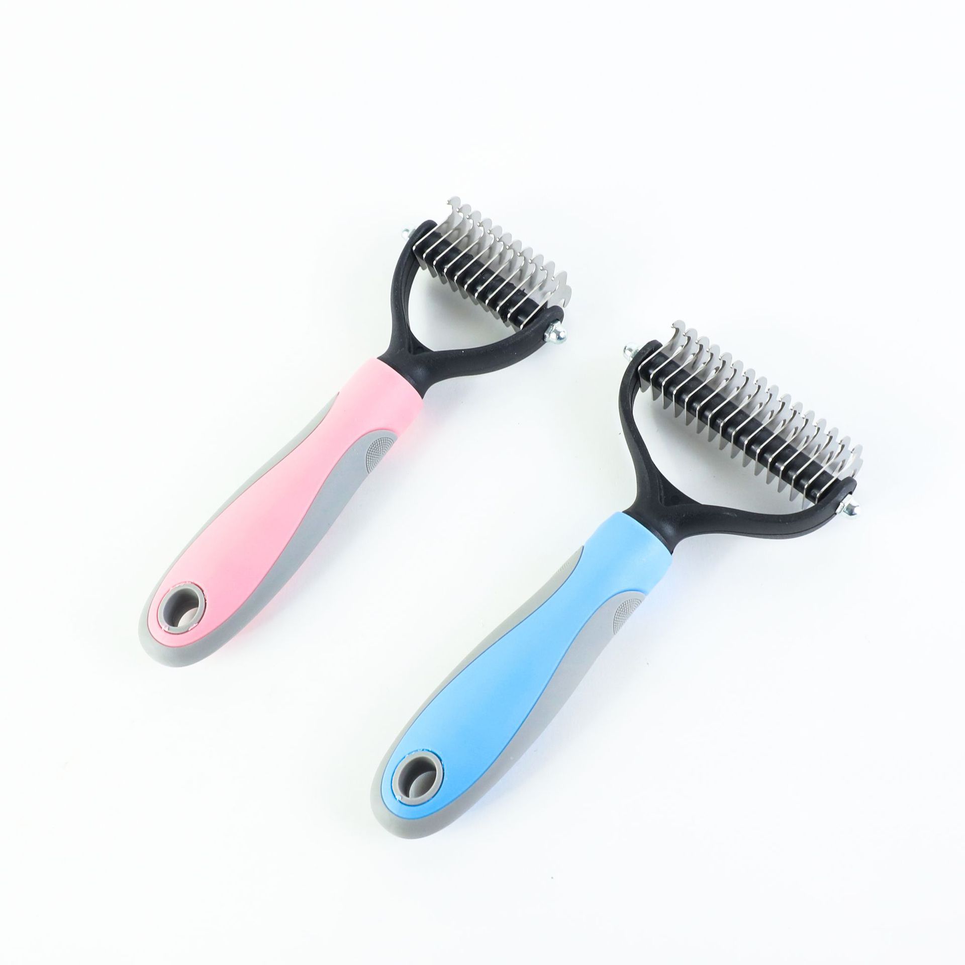 Stainless Double - sided Pet Brush Hair Removal Comb Grooming Dematting Dog Grooming Shedding Tools - 0 - CJ