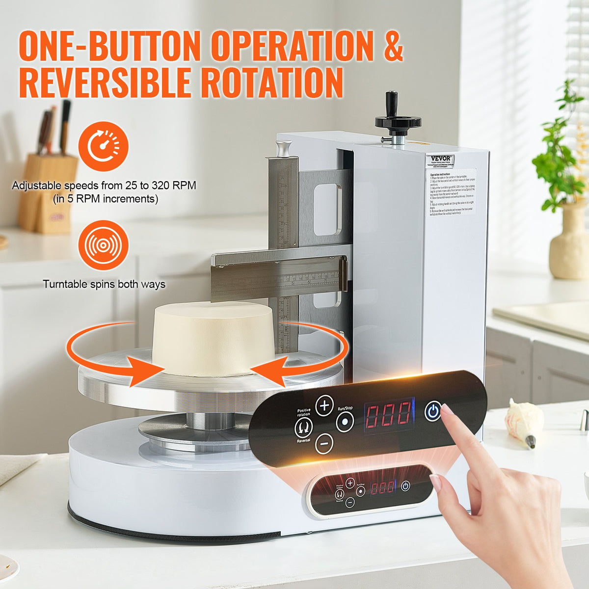 Cake Decorating Machine Cake Frosting Spreading For 4' To 12' Cake White
