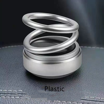 Solar Auto Rotation Car Air Freshener Perfume Seat - 0 - CJ - Silver plastic - CJQCQCQC00318 - Silver plastic
