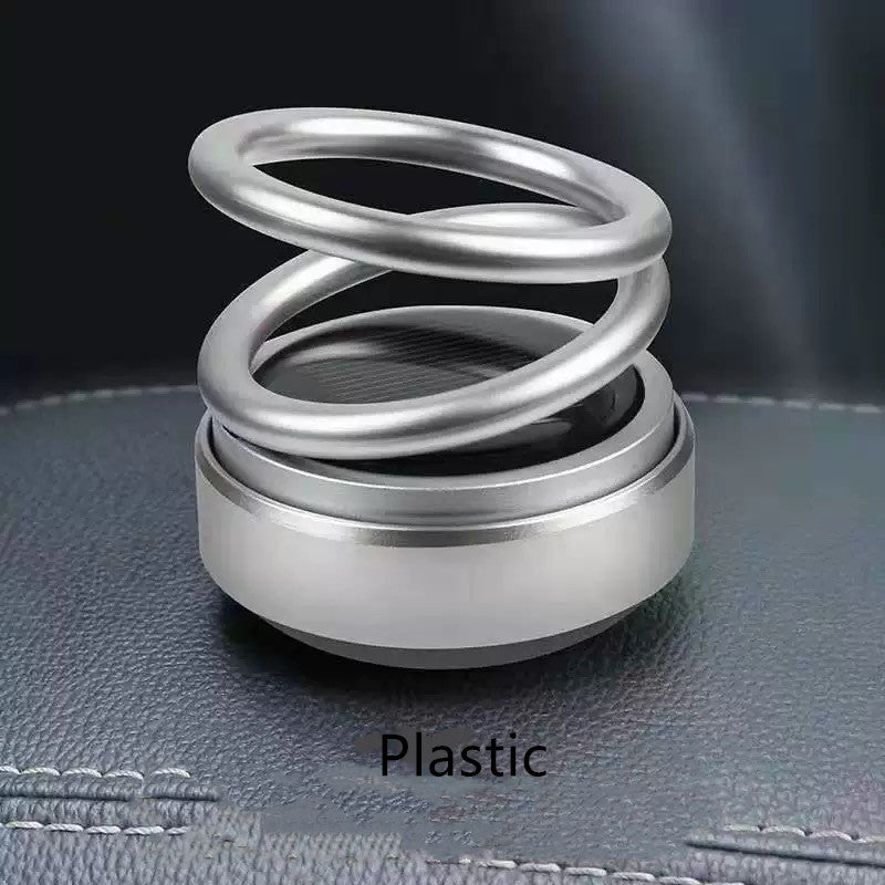 Solar Auto Rotation Car Air Freshener Perfume Seat - 0 - CJ - Silver plastic - CJQCQCQC00318 - Silver plastic