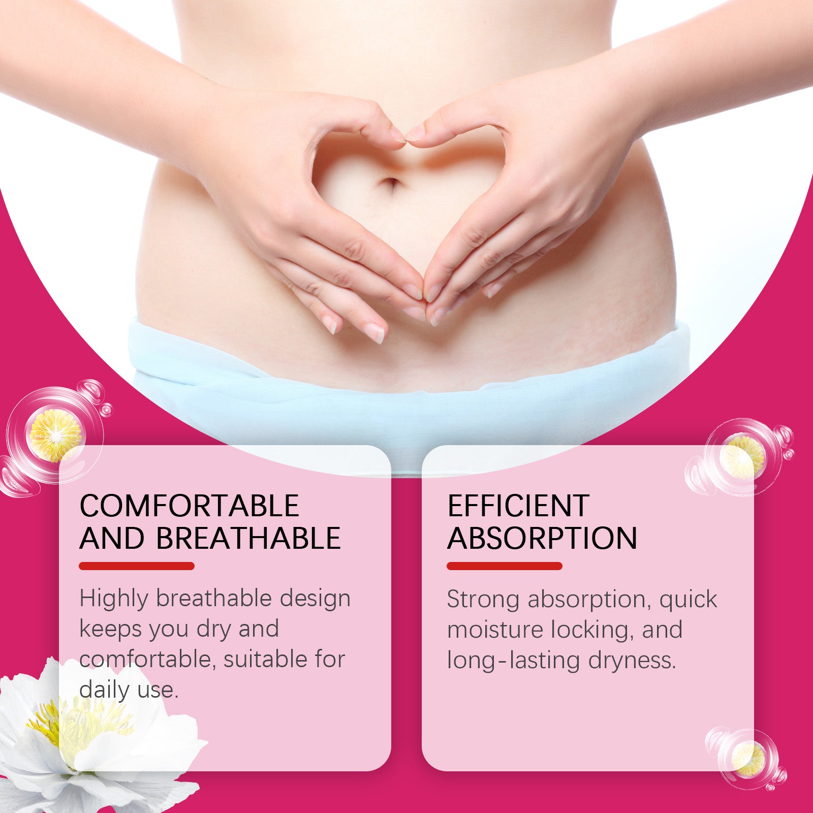Ximonth Feminine Hygiene Pad Feminine Hygiene Deep Cleaning Thin, Comfortable And Breathable Daily Sanitary Pad - 5 - CJ
