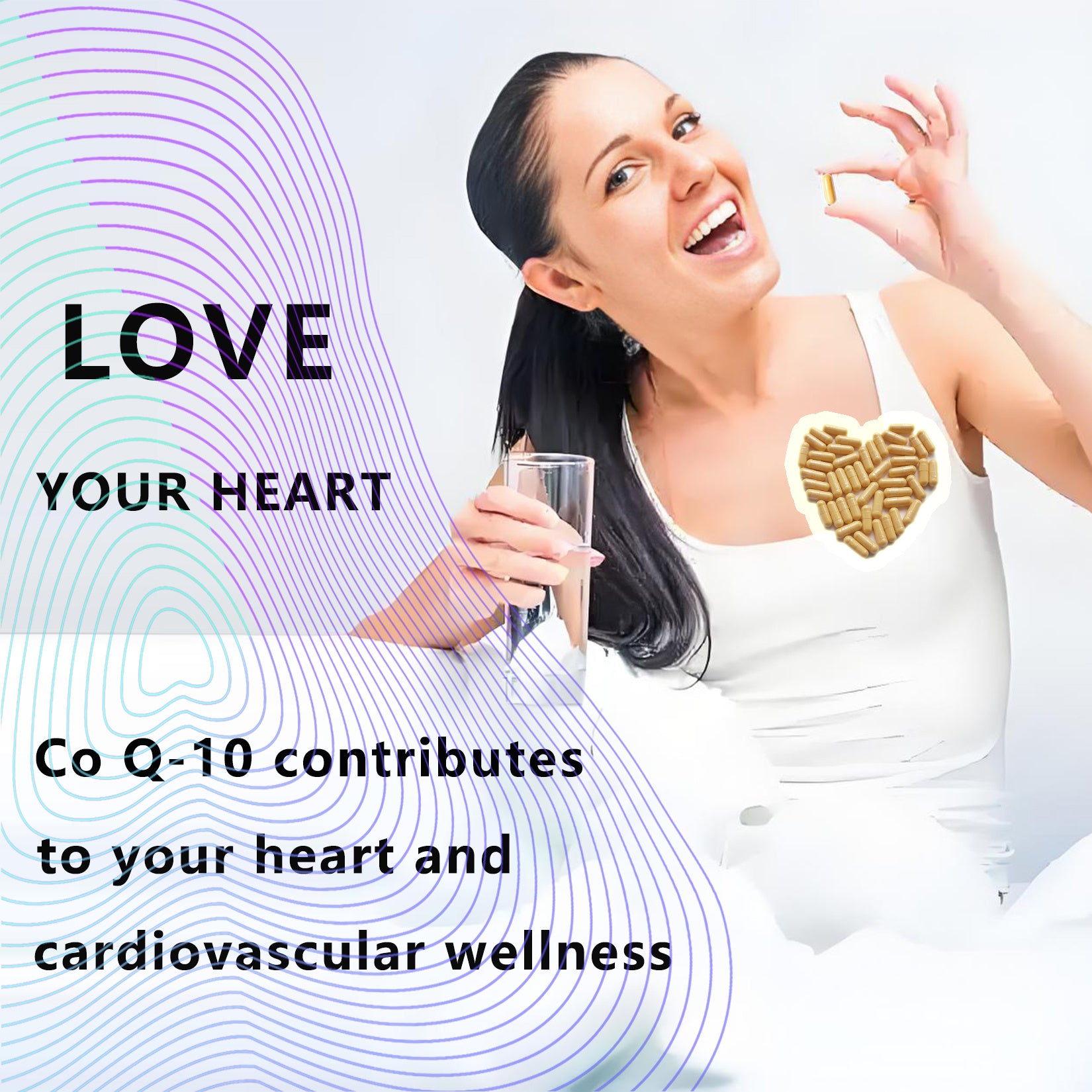 CoQ10 For Women Female Q10 Antioxidants Detox Menopause Immuse 200mg 30 Veg Non-GMO And Gluten Free Immune Supplement