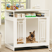43.3 Inch Large Dog Kennel Furniture, Wooden Kennel With Divider - 5 - CJ