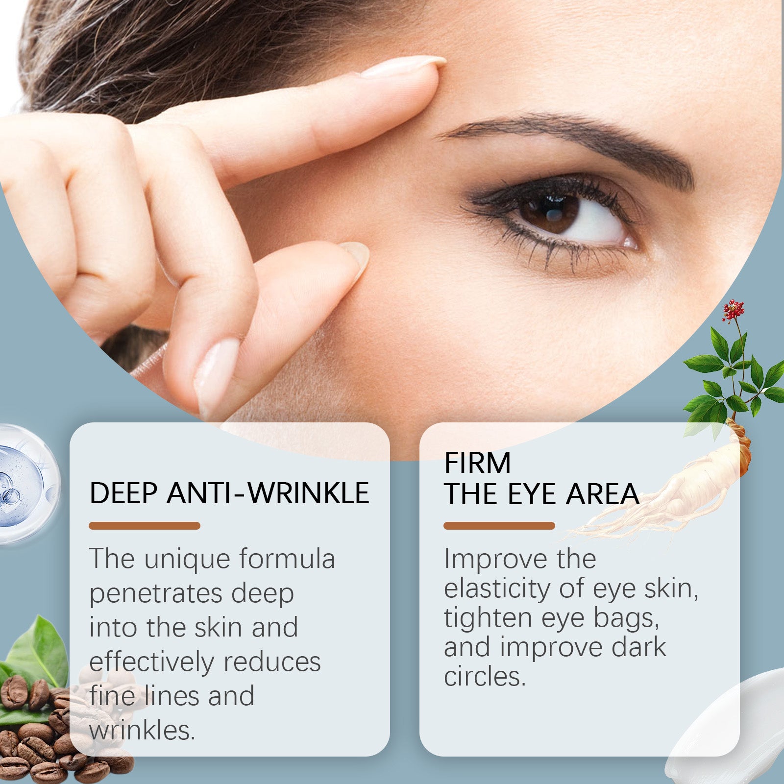 West Month  Moisturizing Eye Cream, Moisturizing Skin Lines And Gloss Skin Care Massage Eye Cream - 5 - CJ