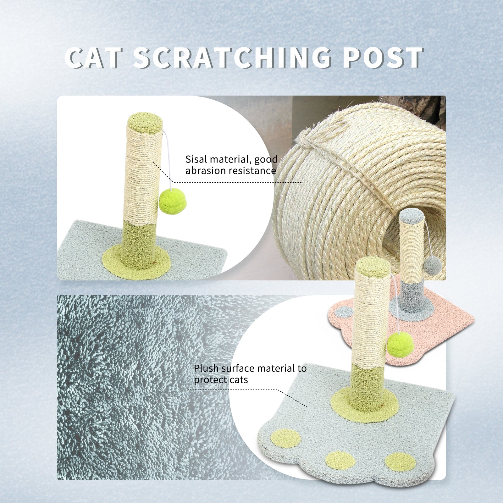 Cute Paw Footprints Cat Scratch Columns, Grinding Claws To Play With Dual Functions, With Cute Footprint Shapes, Contracting Cats To Grind Their Claws Happily - 5 - CJ