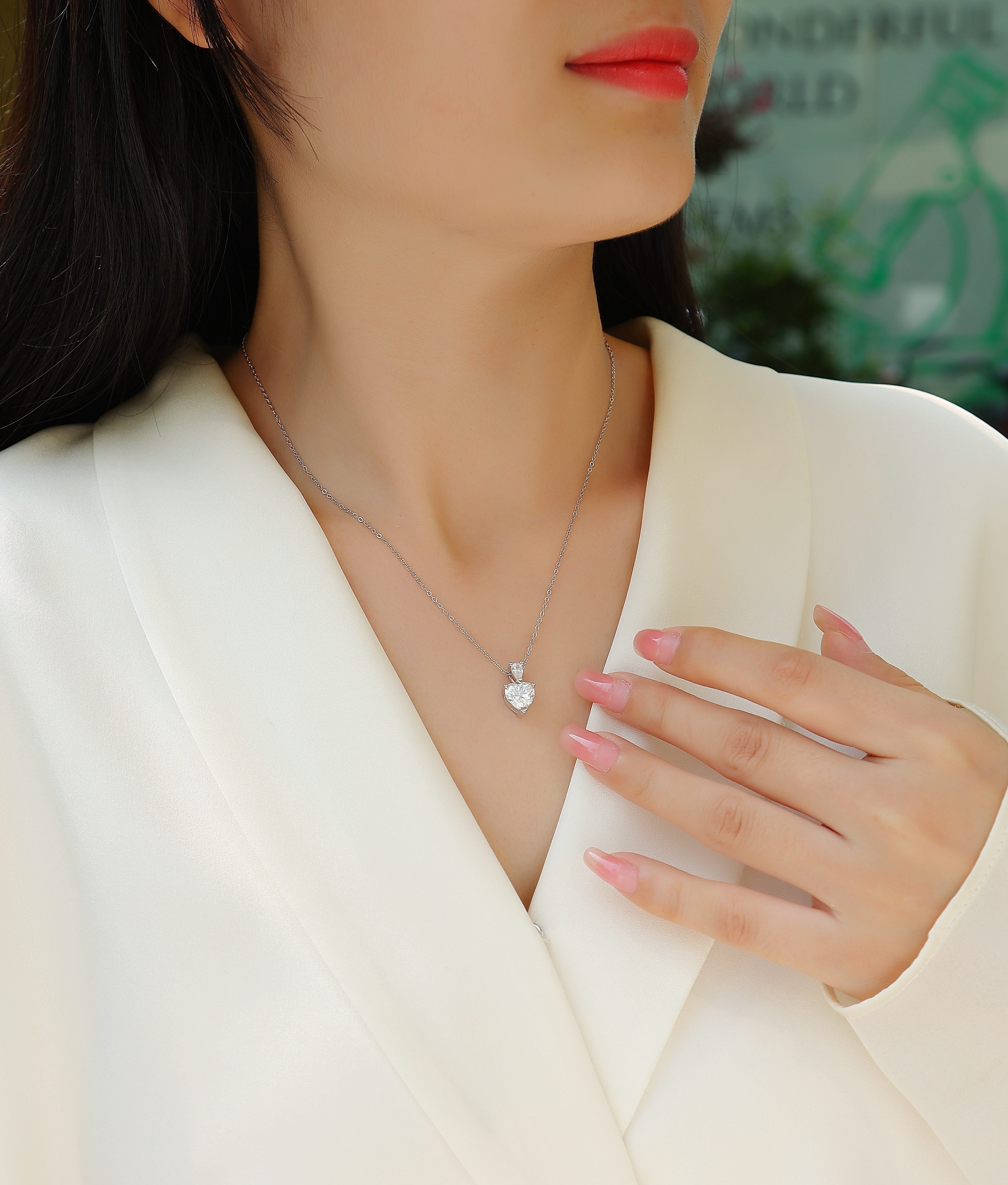 1The Beloved Of The Heart - A Fashionable And Luxurious Diamond Jewelry Pendant Set With Moissanite S925 Sterling Silver And Platinum Plating Prohibit TikTok sales - 5 - CJ