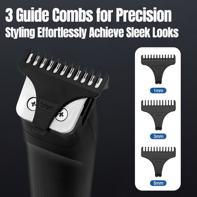 Beard Trimmer, 3 In 1 Hair Clippers And Mens Grooming Kit, Face, Nose, Ear Hair Trimmer - Black - 5 - CJ
