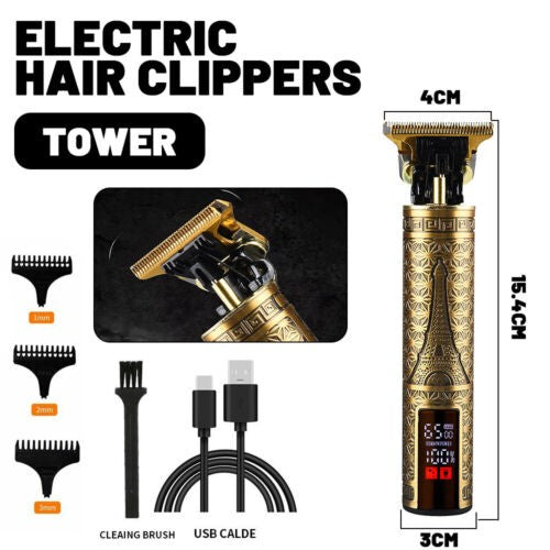 Beard Trimmer Hair Clippers Cordless Rechargeable Hair Cutting Barber Shaving Machine For Men USB Charging - 5 - CJ