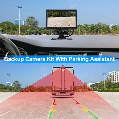 1Pc 7In Screen Backup Camera System Vehicle Rear View Monitor Kit IP67 Waterproof Car Parking Reverse System With Night Vision For Car Trunk Van SUV - 5 - cjdropshipping