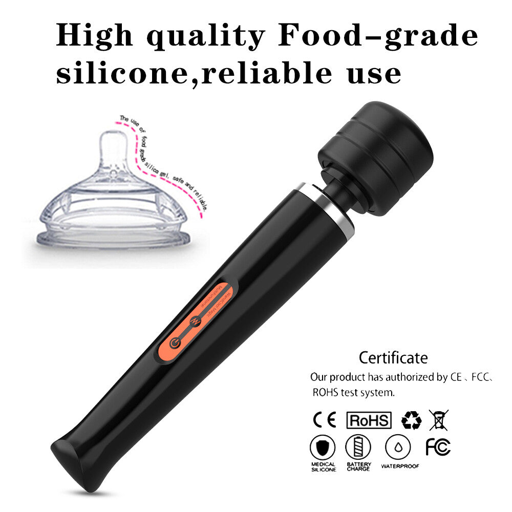 Magic Massager Wand Vibration 10 Speeds Vibrating Massage Full Body Magic Therapy Motor USB Rechargeable - 5 - CJ