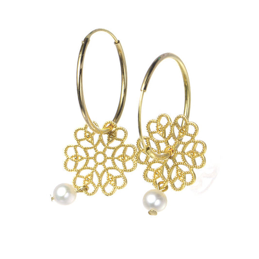 Baroque Retro Hollow Pearl Earrings For Women - 4 - https://x.com/titan_prim62775J